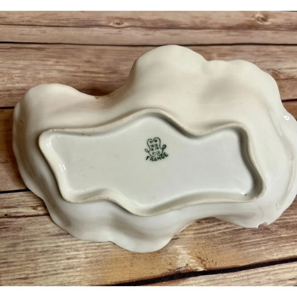 Vintage Victorian W. Guerin & Co. Gold Floral Dish | Limoges Style | Made France - Picture 3 of 4